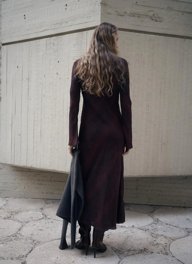 مانجو A-line animal-print dress